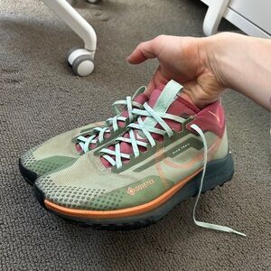 Nike Women's Trail Running Shoes - Green and Pink